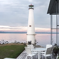 Keokuk Yacht Club lighthouse river view